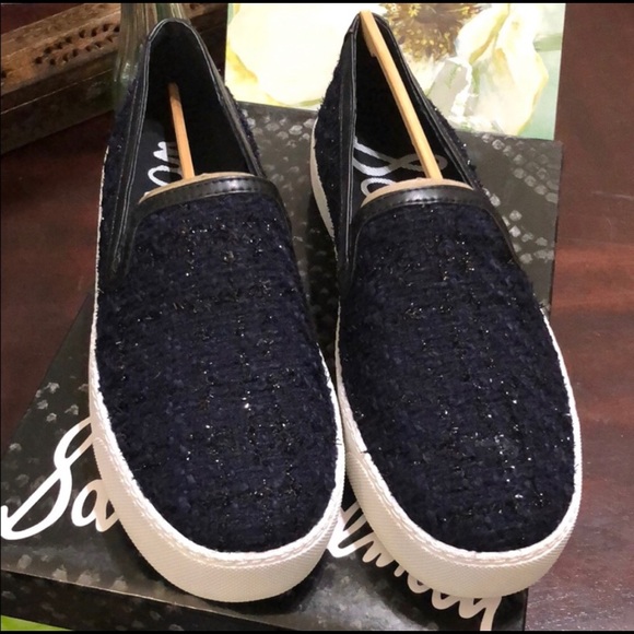 Sam Edelman Shoes - Navy/Black Boucle Sneakers-Sam Edelman Sz 5